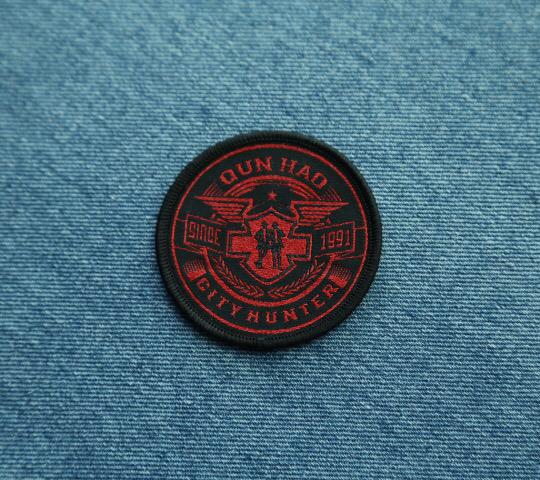 High Density Merrow Locked Woven Badge Custom Woven Brand Patches for Clothing