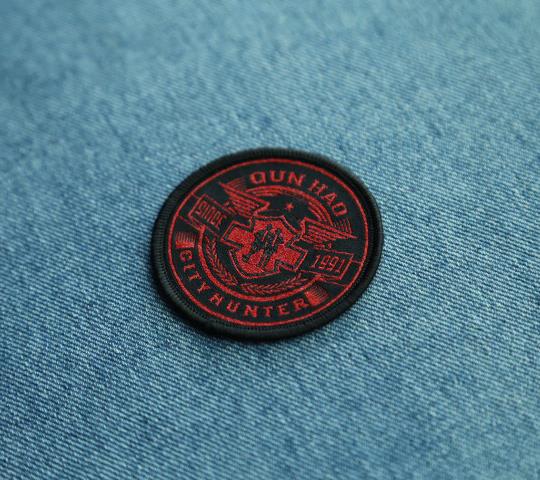 High Density Merrow Locked Woven Badge Custom Woven Brand Patches for Clothing