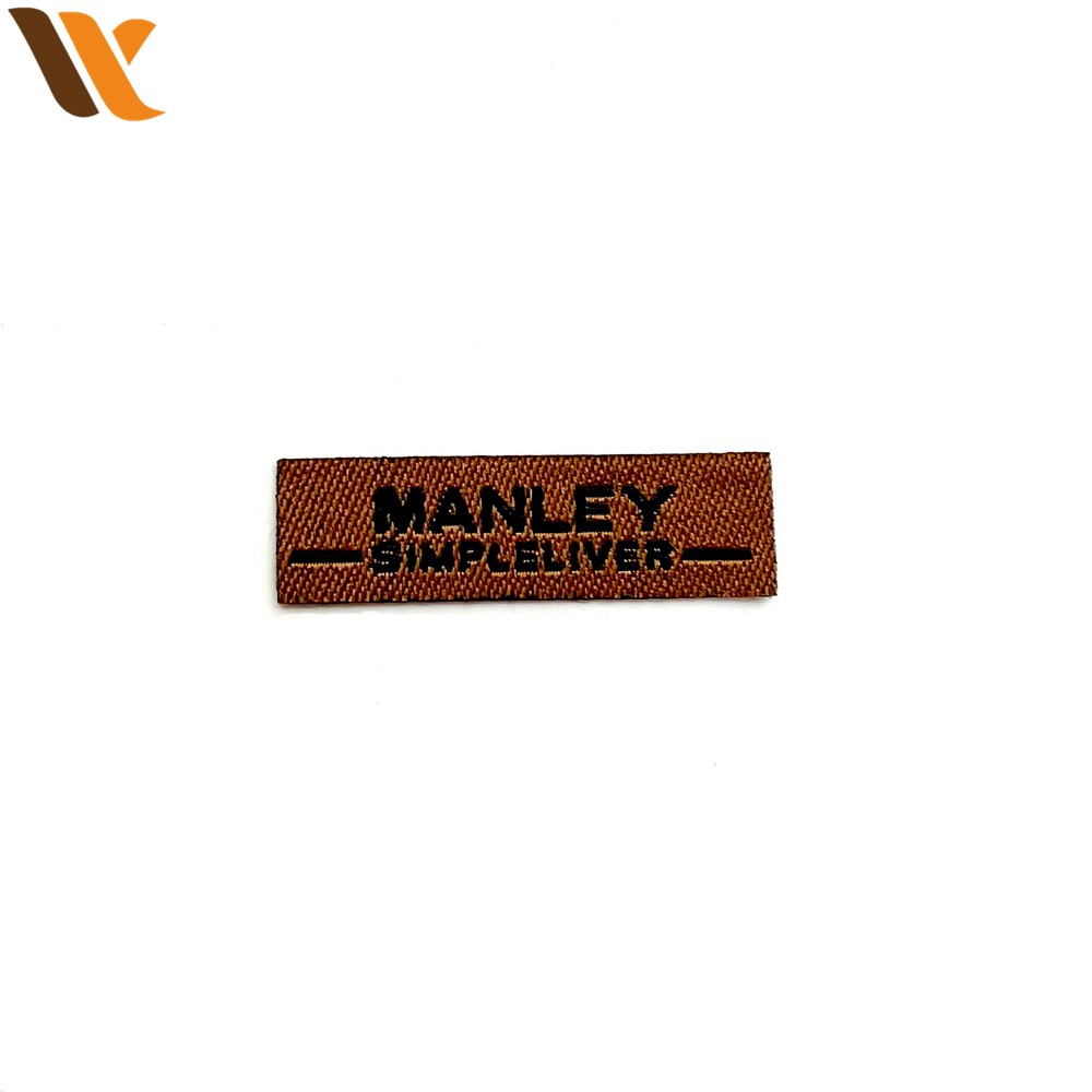 Wholesale Strip Shaped Brown Woven Patches 2