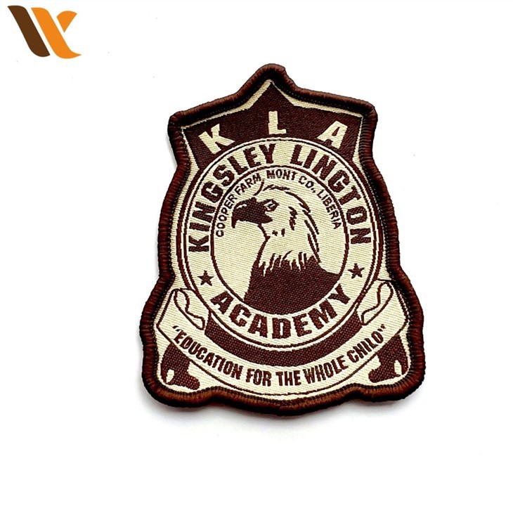 Irregular Shaped Brown Academy Woven Patches 2