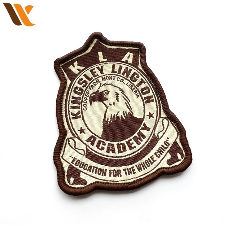 Irregular Shaped Brown Academy Woven Patches 3