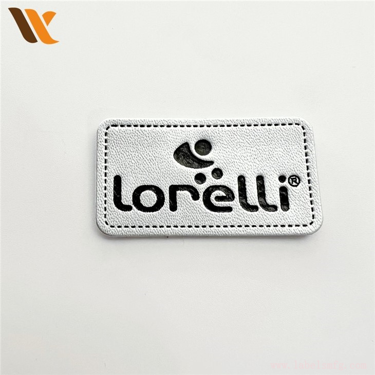 Siliver Color Synthetic PU Faux Leather Label
